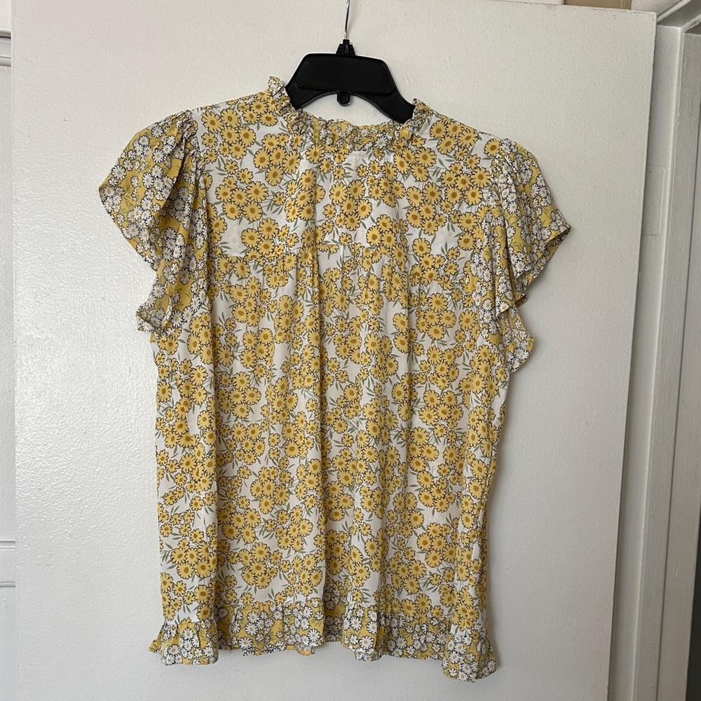 DR2 Yellow Floral Blouse